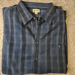 Haggar Men’s Plaid Button Down Shirt 2XLT TALL